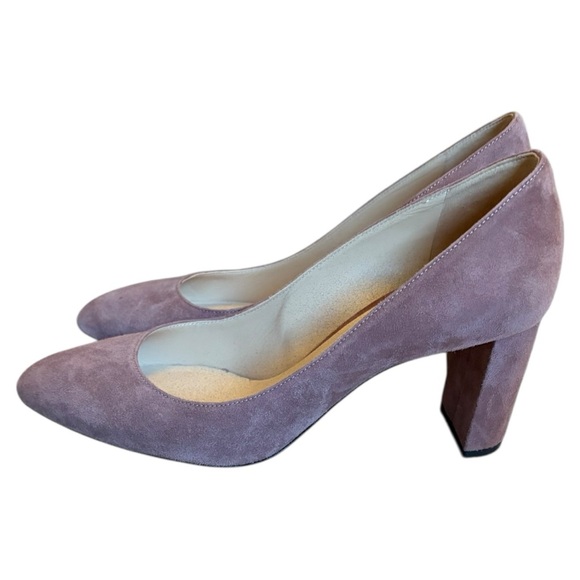 M. Gemi The Lustro Mauve Suede Block Heel Pumps | Italian Leather | EU 39.5 - Picture 2 of 10